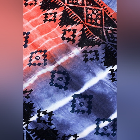 Boho Chic Patriotic Tie Dyed Hobo Beach Yoga Shoulder Bag -Ethnic Inspired Print - Picture 8 of 8